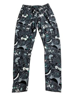 SweetLegs Plus Dog Print Leggings - Gray Athletic Soft Stretchy Pants